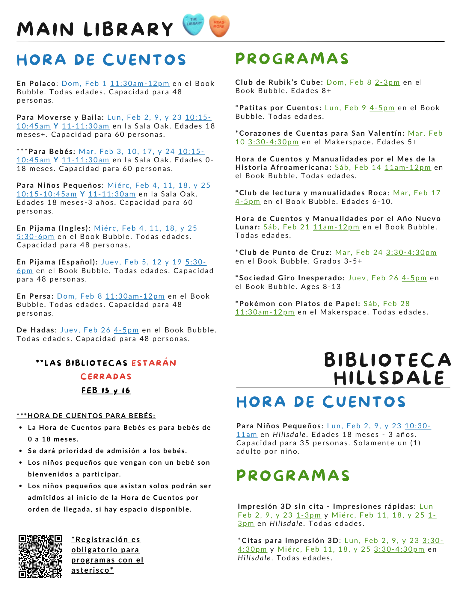 Febrero 26 back calendar