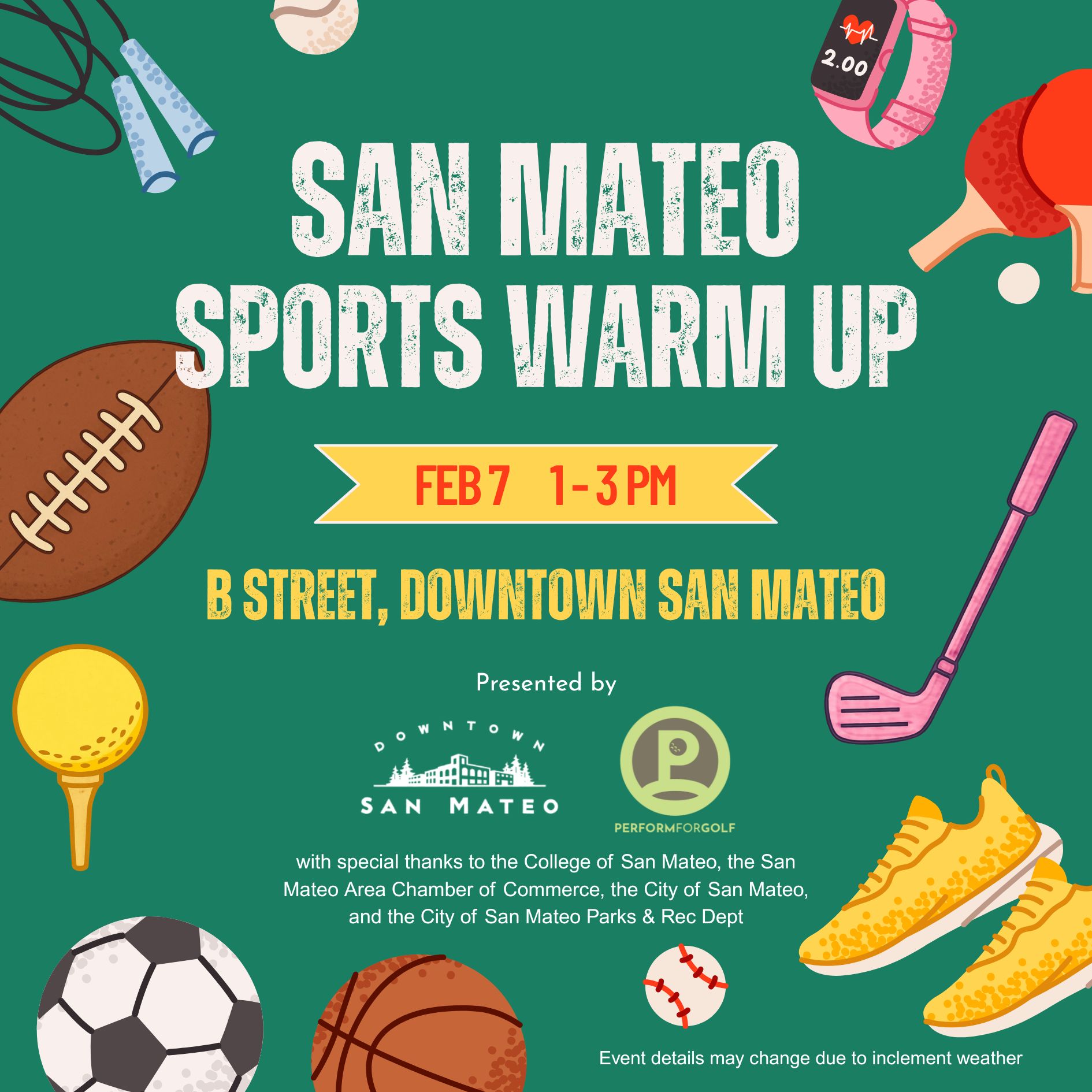 San Mateo Sports Warm Up on Feb. 7 Image Thumbnail