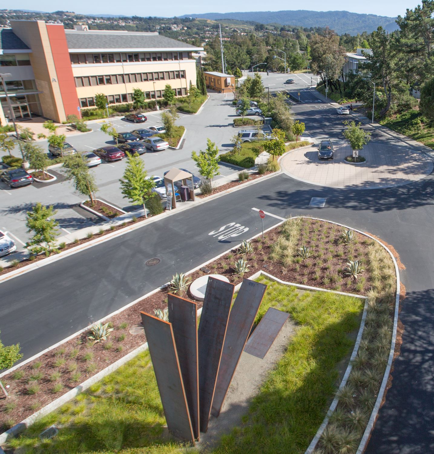 Falling Slab at business park entry