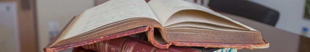 San Mateo City Council minute book from the City's archives