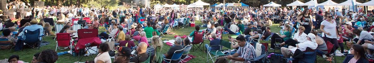Crowd of people enjoying the Central Park Music Series 