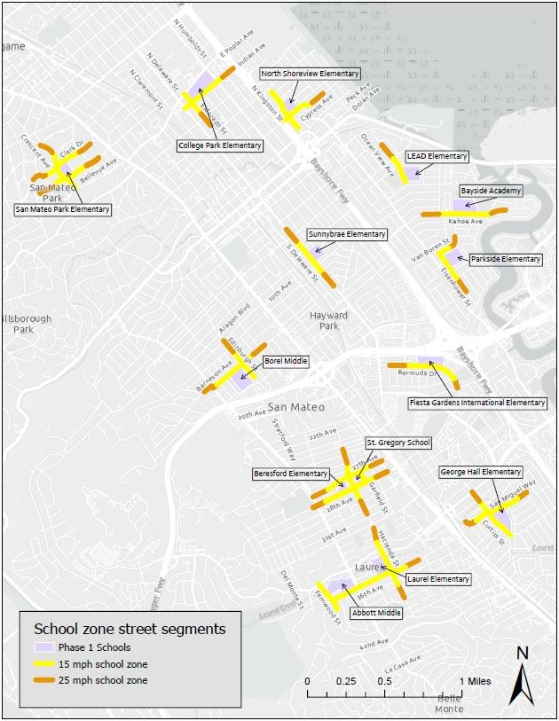 Reduced Speed Limits Phase 1 Map
