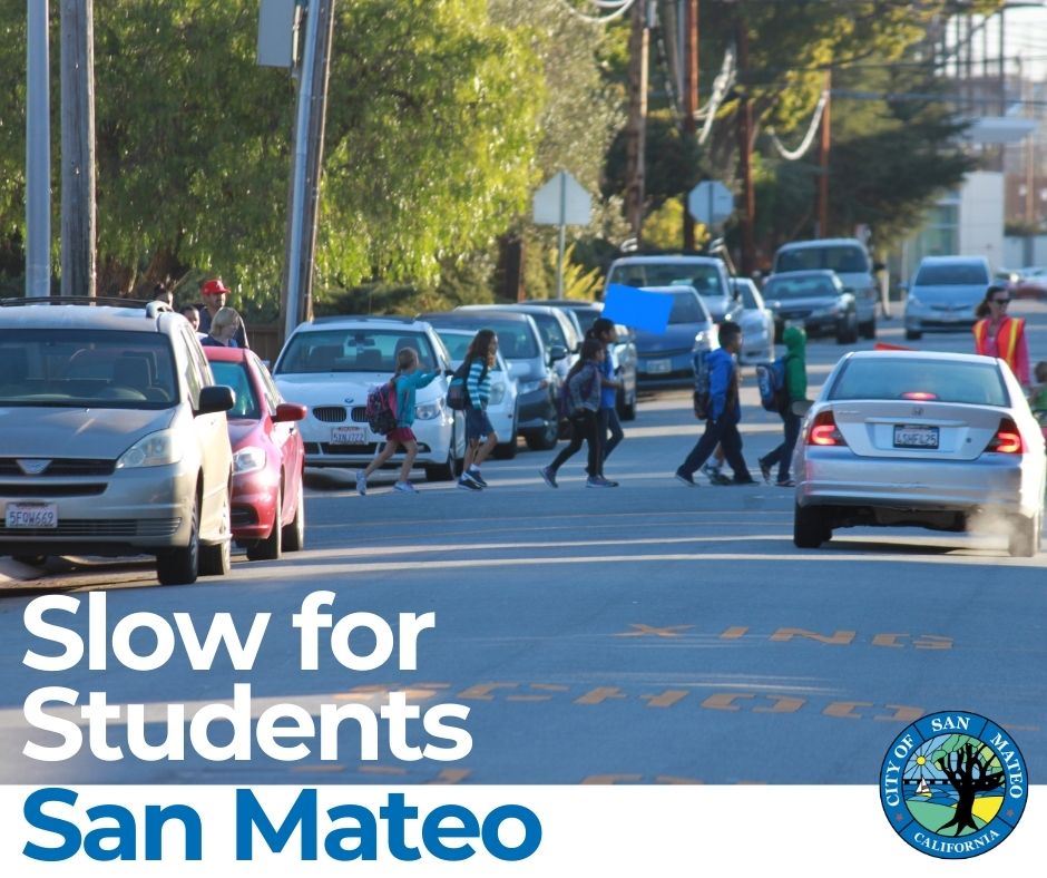 Slow for Students crossing the street