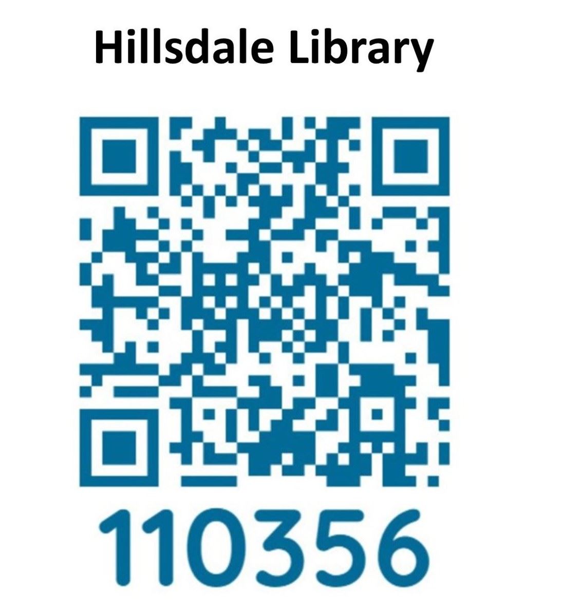 QR code Hillsdale printing