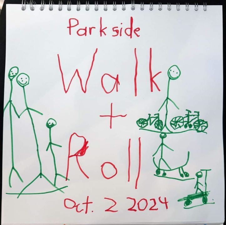 Parkside Walk and Roll Day drawing