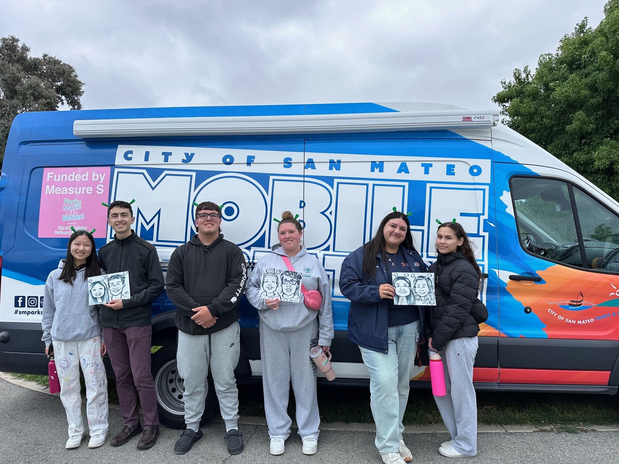 Mobile Rec Staff In Front of Van July 2024