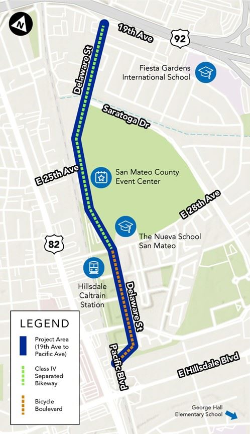 Delaware Bike Lane Project Map