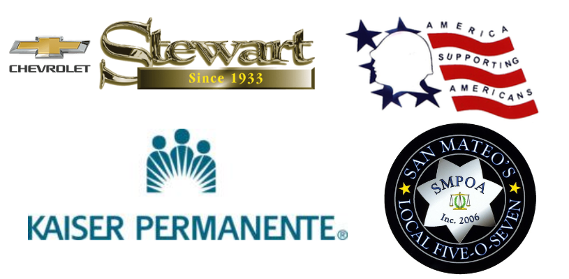 Logos - Stewart Chevrolet, Kaiser Permanente, America Supporting Americans, SMPOA