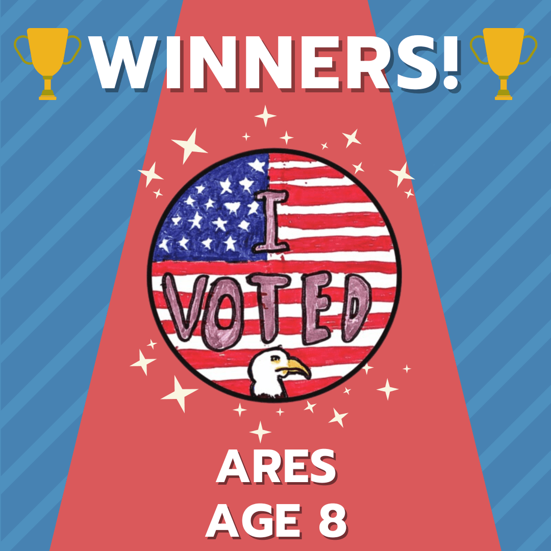 \"I Voted\" Sticker Design - Ares