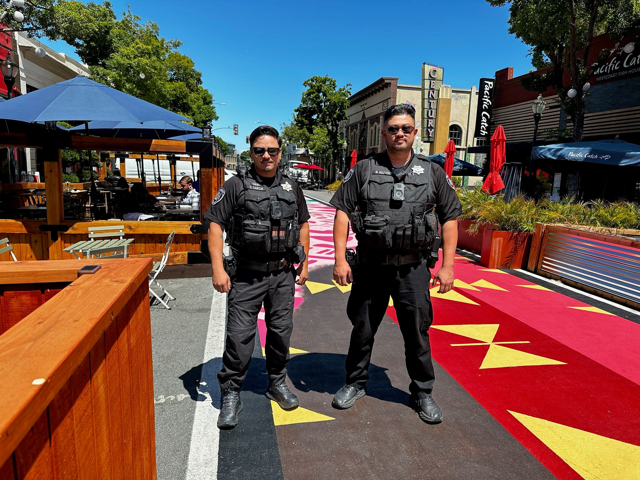 Officers in downtown